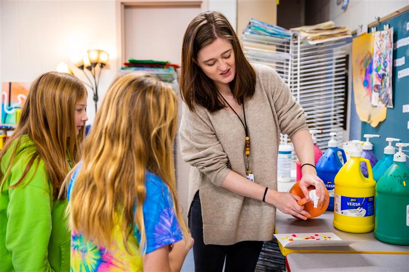 Students create print art